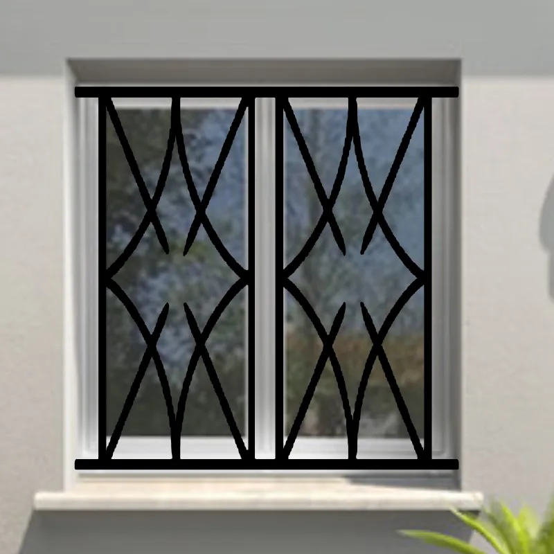 Reja de seguridad nora para ventana h = 65 cm x w = 120 cm (dimensión marco)