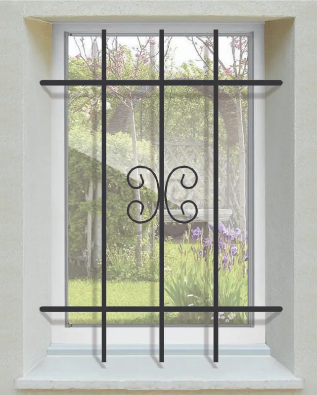 Reja de seguridad bidard para la ventana h = 105 cm x w = 80 cm (dimensión marco)