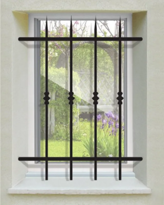 Reja de seguridad manoir para la ventana h = 95 cm x w = 80 cm (dimensión marco)