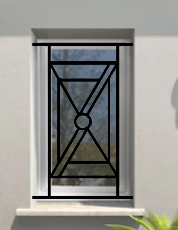 Reja de seguridad octune para la ventana h = 125 cm x w = 60 cm (dimensión marco)