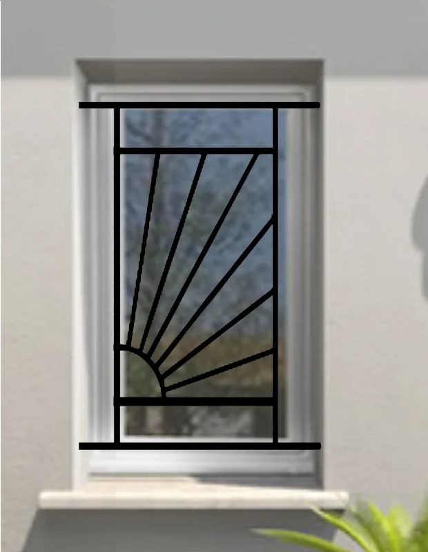 Reja de seguridad soleil para la ventana h = 115 cm x w = 80 cm (dimensión marco)
