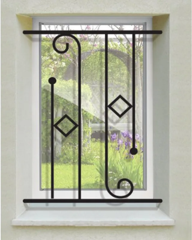 Reja de seguridad melenia para ventana h = 95 cm x w = 60 cm (dimensión marco)