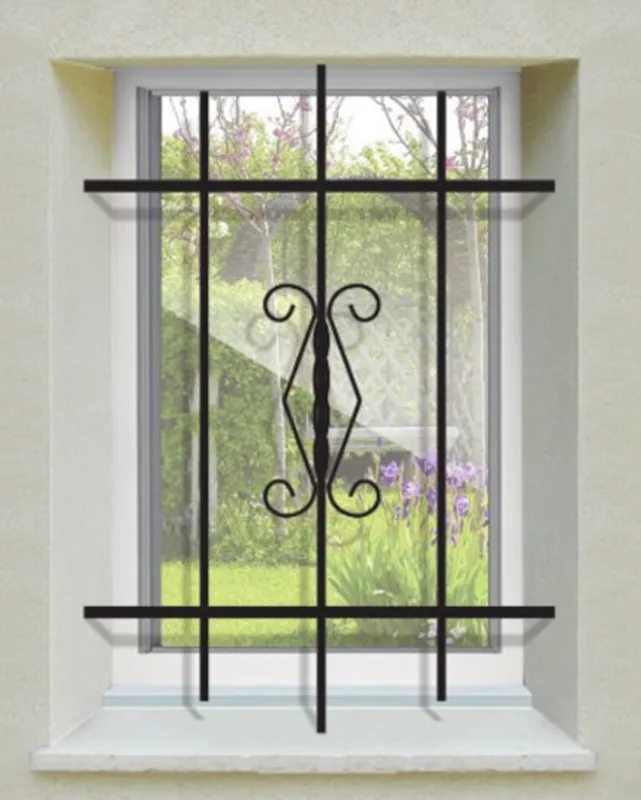 Reja de seguridad rustique para ventana h = 45 cm x w = 80 cm (dimensión marco)