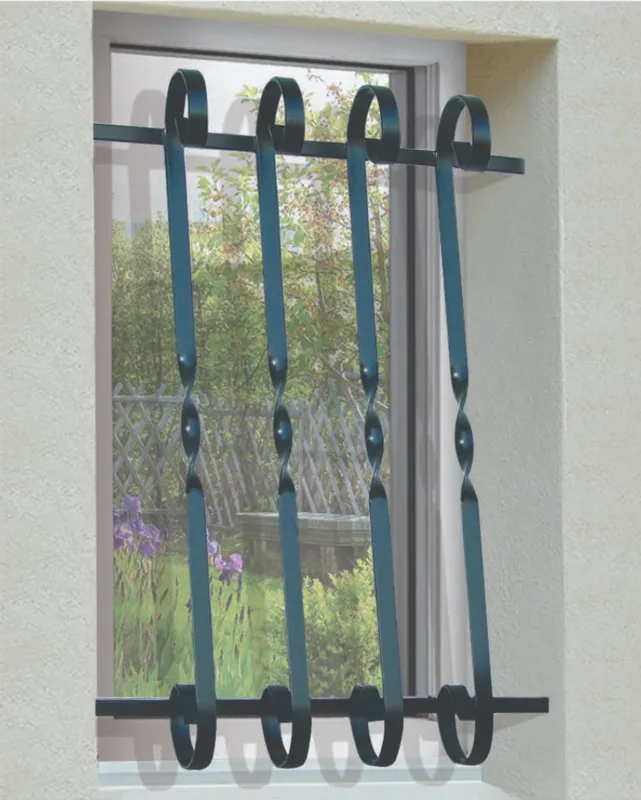 Reja de seguridad volute para ventana h = 75 cm x w = 80 cm (dimensión marco)