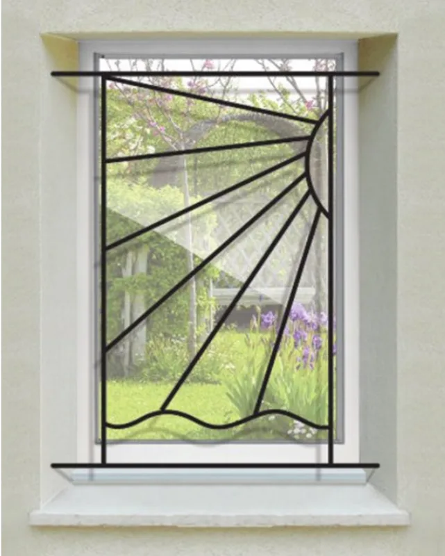 Reja de seguridad solazur para ventana h = 75 cm x w = 80 cm (dimensión marco)