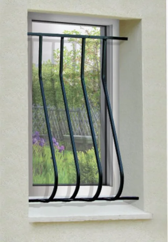 Reja de seguridad curva simple para ventana h = 125 cm x w = 120 cm (dimensión marco)