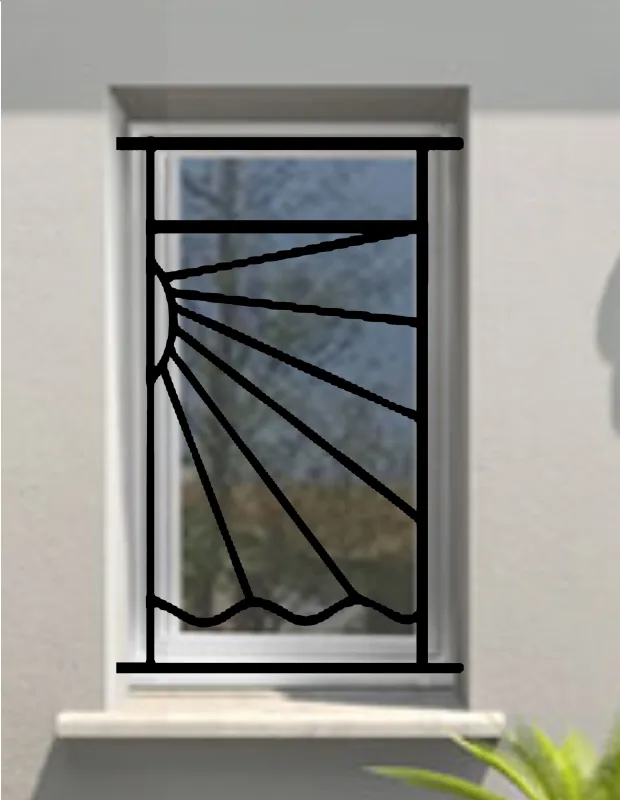 Reja de seguridad solazur para ventana h = 125 cm x w = 80 cm (dimensión marco)