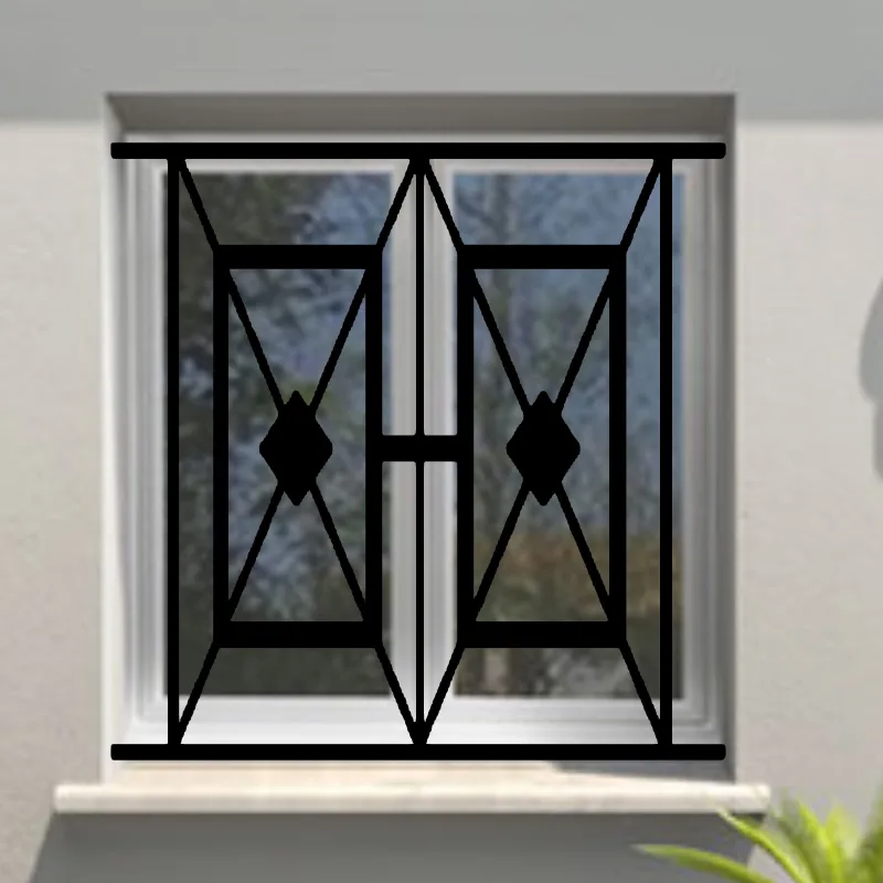 Reja de seguridad toulousaine para la ventana h = 45 cm x w = 100 cm (dimensión marco)