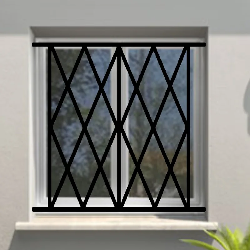 Reja de seguridad aquitaine para la ventana h = 45 cm x w = 100 cm (dimensión marco)