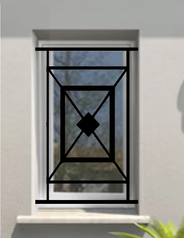 Reja de seguridad toulousaine para la ventana h = 105 cm x w = 80 cm (dimensión marco)