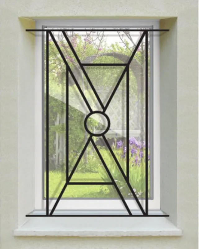 Rejilla de defensa de outune para la ventana h = 45 cm x w = 80 cm (tabla de côte)