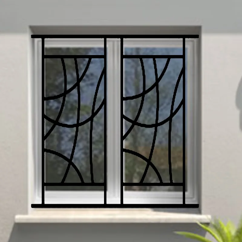 Reja de seguridad arcade para la ventana h = 105 cm x w = 160 cm (dimensión marco)