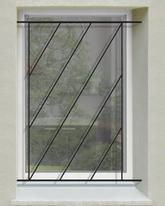 Reja de seguridad diago para ventana h = 75 cm x w = 60 cm (dimensión marco)