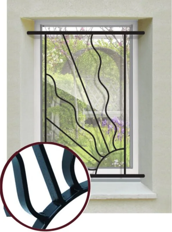 Reja de seguridad estival para ventana h = 95 cm x w = 60 cm (dimensión marco)