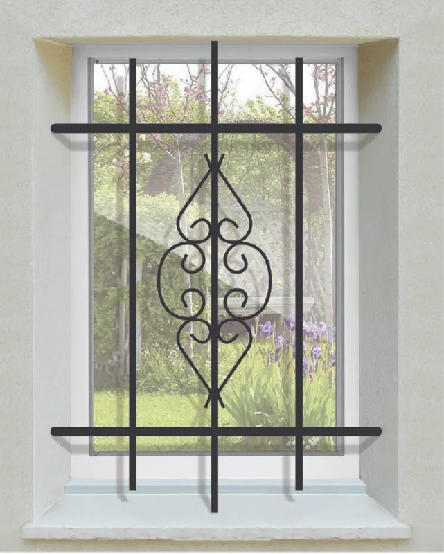 Reja de seguridad byzance para la ventana h = 95 cm x w = 80 cm (dimensión marco)