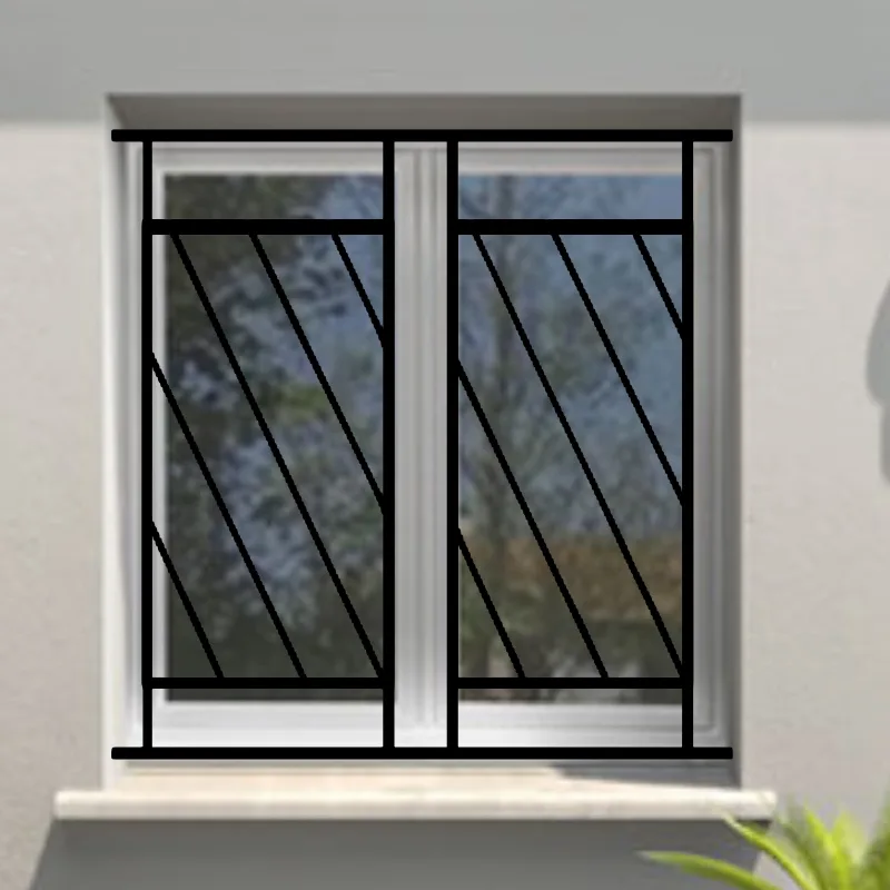 Reja de seguridad diago para ventana h = 125 cm x w = 140 cm (dimensión marco)