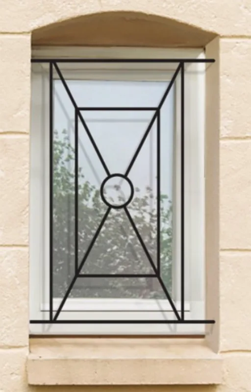 Reja de seguridad tolosa para la ventana h = 65 cm x w = 40 cm (dimensión marco)