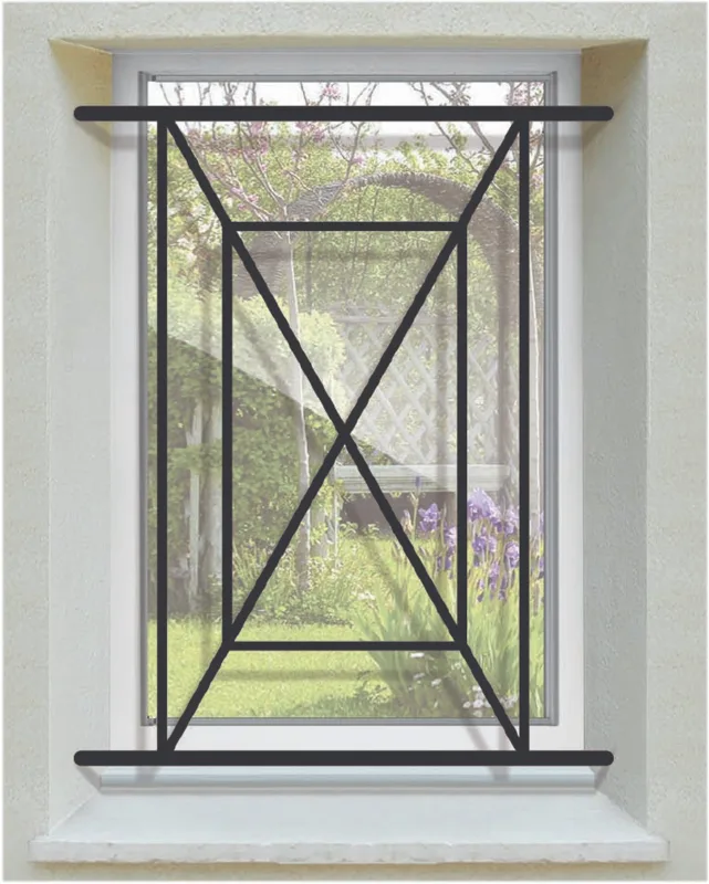 Reja de seguridad adour para ventana h = 45 cm x w = 80 cm (dimensión marco)