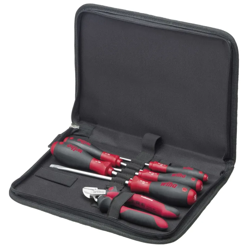 Wiha jeu d'outils de mécanicien tournevis, pinces coupantes
