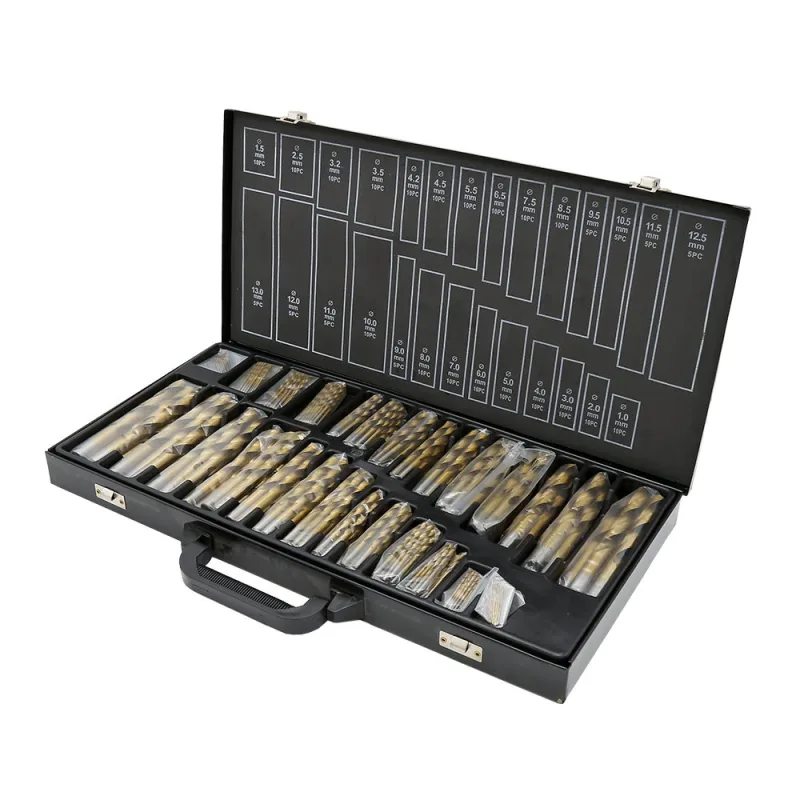 230 piezas de bosque bosque helicoidal de 1-13 mm bosque helicoidal bosque de lata din338 bosque madera recubierta hss