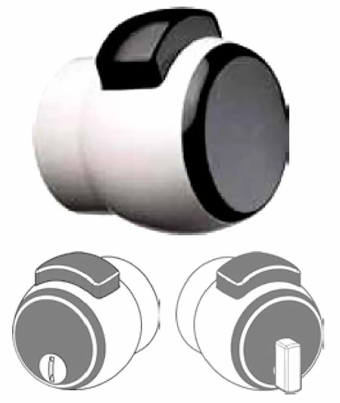 1 tirador fijo de puerta de aluminio barnizado