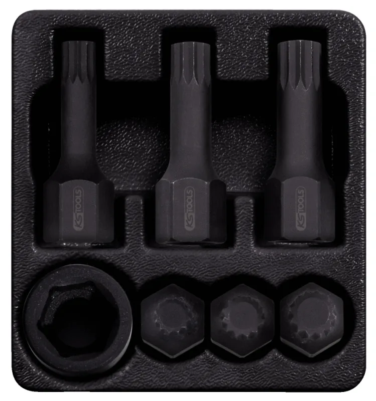 Ks tools 1/2 jeu de douilles à chocs spéciales xzn, 7 pcs m14-m18