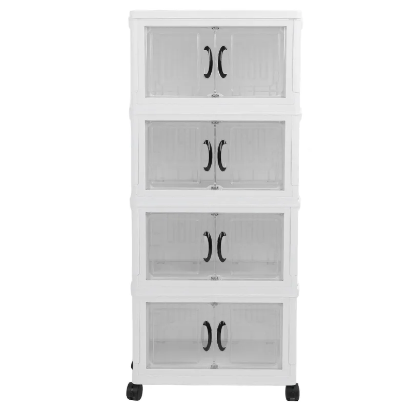 Organizador de armario plegable apilable para artículos esenciales del hogar