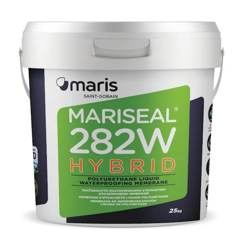 Membrana impermeabilizante para tejados mariseal 282w (blanco, 15l) - impermeabilización duradera de hormigón, placas de yeso y cemento