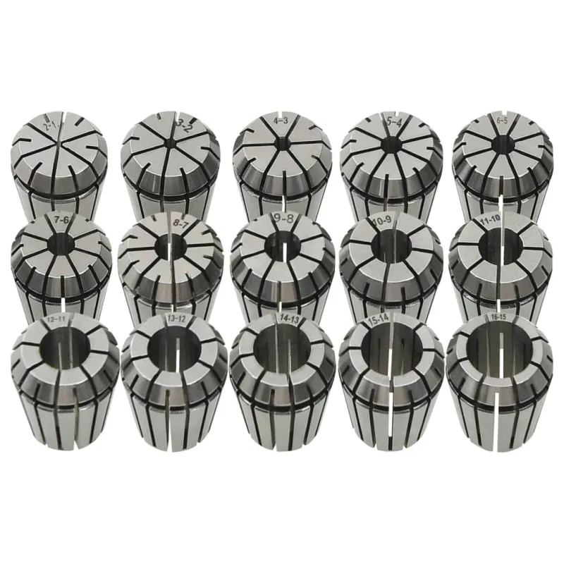 Juego de herramientas de torneado de 15 piezas con mandriles de pinza er25