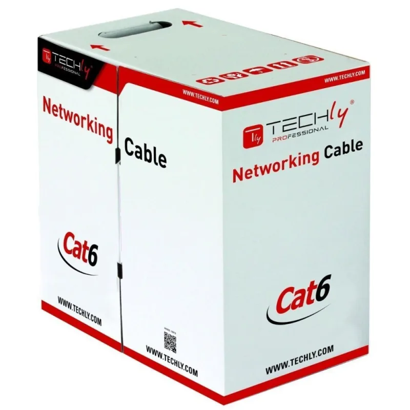 Cable de red techly itp9-ris-0305 gris de 305 m cat6 s/ftp (s-stp)
