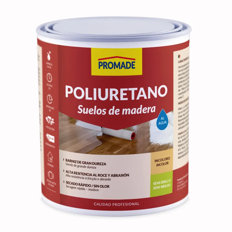 Barniz poliuretano para parquet promade 750ml