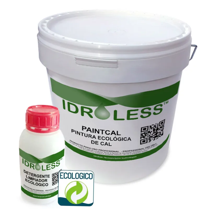 Pack detergente limpiador (1l) + paintcal (5kg) - elimina manchas de humedad y evita problemas de condensación en interiores