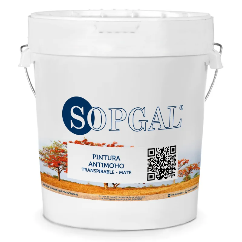 Pintura antimoho mate para interiores (25kg, acrílico mate con extra roce) - pintura transpirable que evita las humedades por condensación