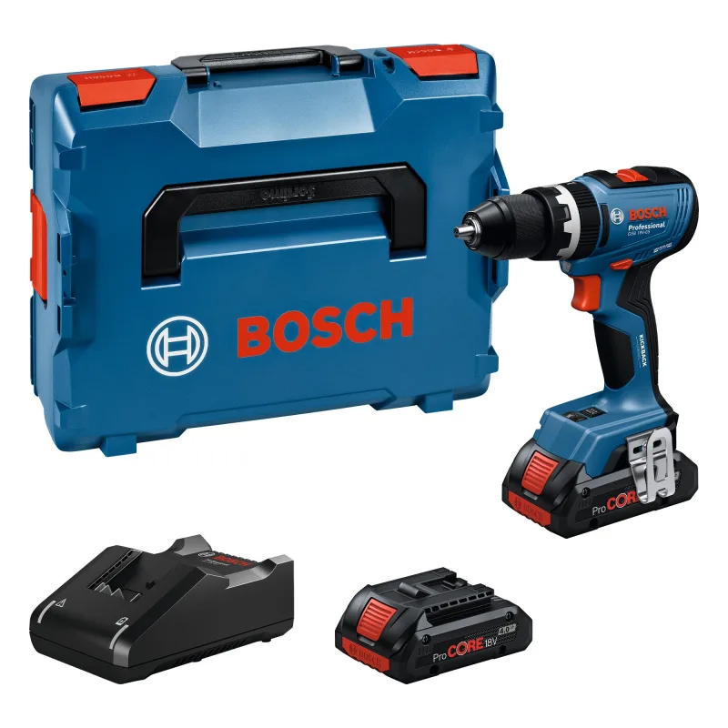 Taladro percutor a batería bosch professional 18v brushless - 2 baterias - gsb 18v 65