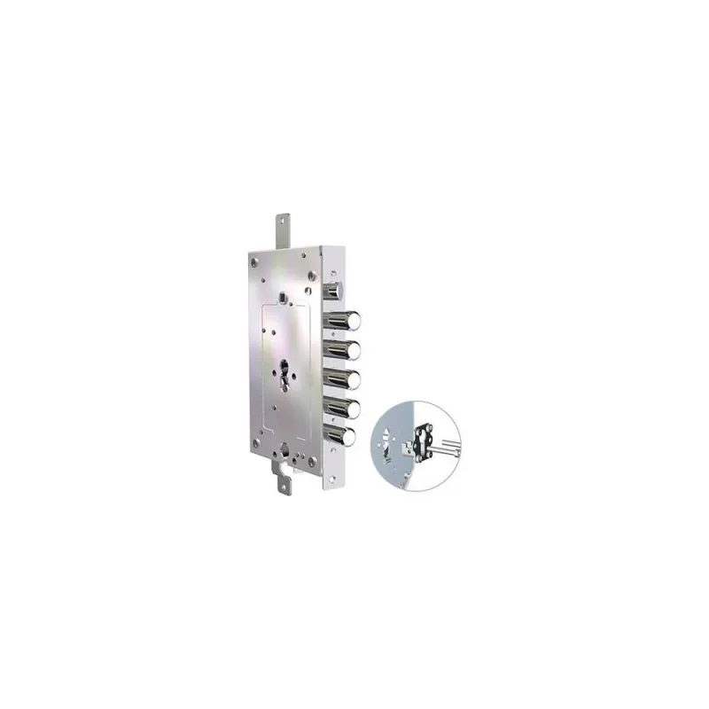 Cerradura metálica aplicar 2956 pe-pe cr doble f.sagom m2 tripl+scr ip.mm 28 e.mm 68 dx/sx