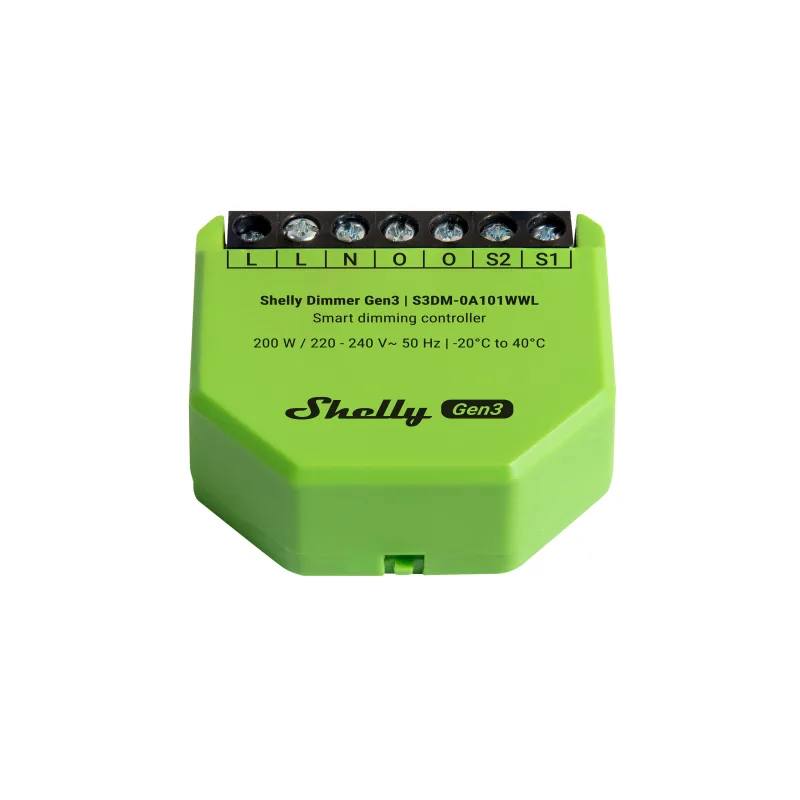 Controlador regulador de luz wi-fi shelly gen3