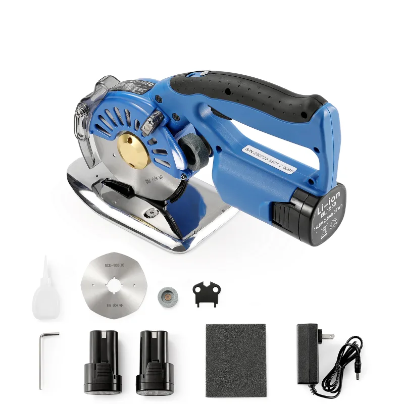 Cortador tela eléctrico inalámbrico succebuy 5 velocidades cuchilla octogonal 1,1 grosor cuchilla repuesto cargador batería