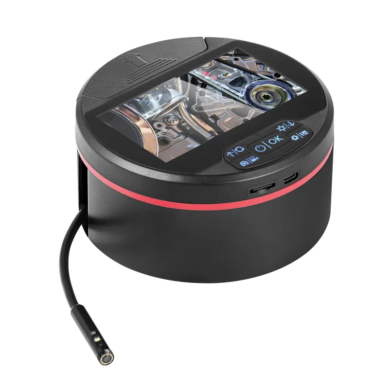 Cámara endoscópica succebuy de triple lente borescope con luz, pantalla ips 4,3, 8 + 2 luces, cable de 16,4 pies, tarjeta 32 gb, impermeabilidad ip67