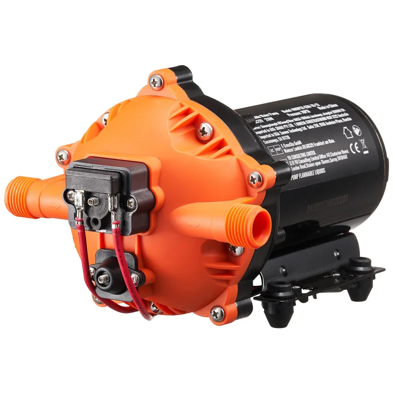 Bomba agua a diafragma succebuy 12v,5 gpm (18,93 l/min),5 cámaras,presostato ajustable 40-100 psi,70 psi,puerto 1/2 mnpt para autocaravana,yate