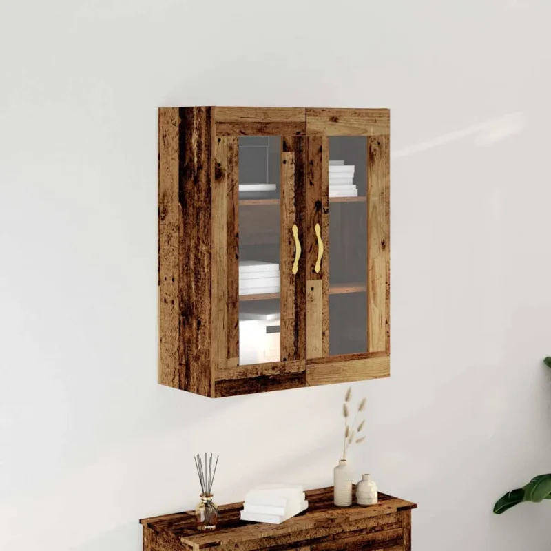 Armario de pared madera envejecida 69,5 x 34 x 90 cm vidaxl