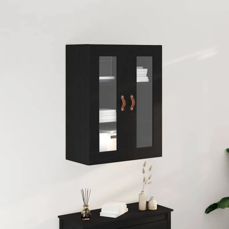 Armario de pared roble negro 69,5 x 34 x 90 cm vidaxl
