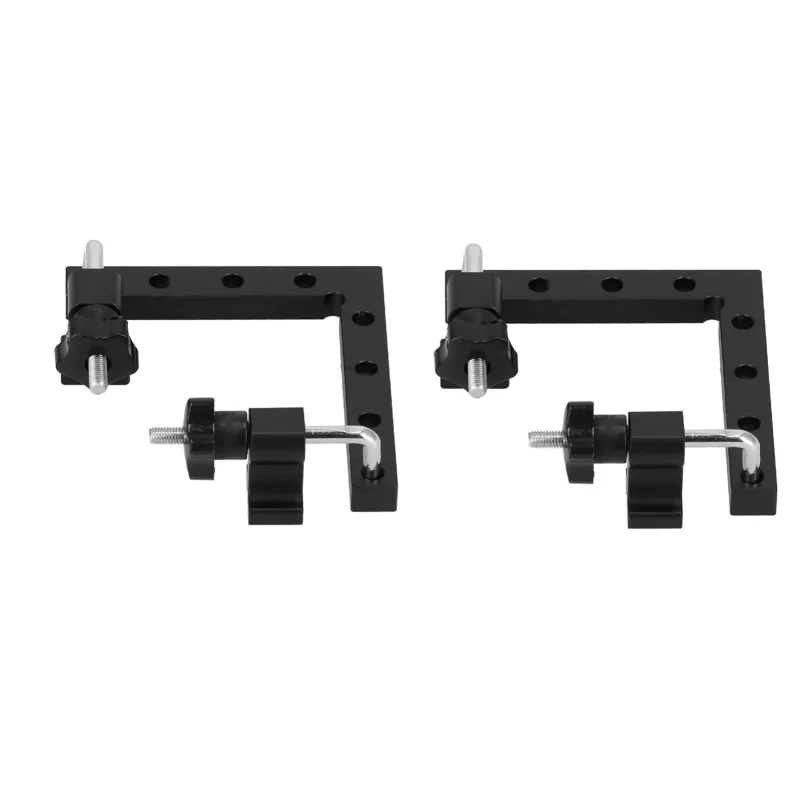 2 piezas de cuadrados de posicionamiento de 90 grados en forma de l, abrazaderas de carpintería con clip fijo para muebles, gabinetes y cajas (160 x 1