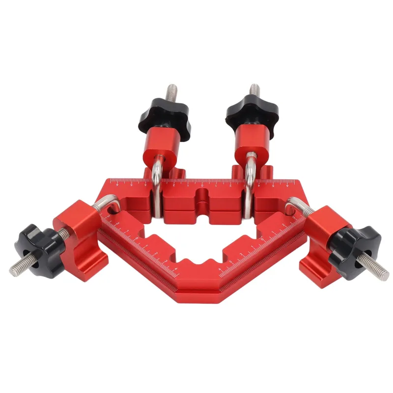 2 piezas de escuadras de posicionamiento de 45 grados con fijación en ángulo recto de aleación de aluminio para carpintería