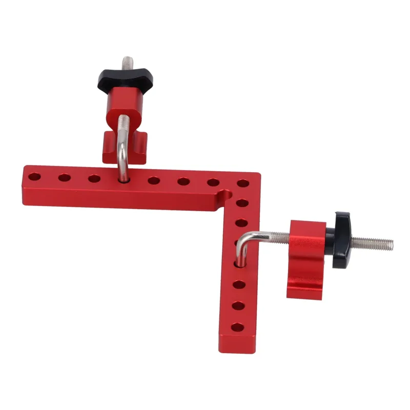 2 juegos de accesorios de abrazadera de empalme para carpintería con ángulo recto y escuadra de posicionamiento de 90° (160 mm)