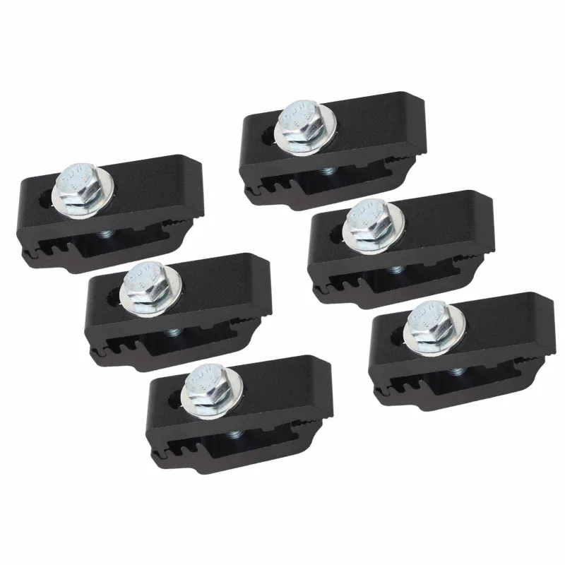 6 abrazaderas para cubierta de caja de camioneta 1112514, abrazaderas de montaje de tapa de camioneta low pro de aluminio para la mayoría de cajas de