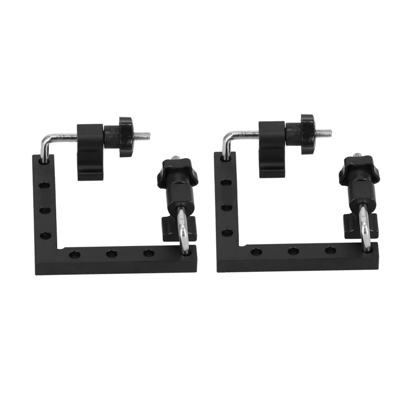 2 piezas de cuadrados de posicionamiento de 90 grados en forma de l, abrazaderas de carpintería con clip fijo para muebles, gabinetes y cajas (140 x 1