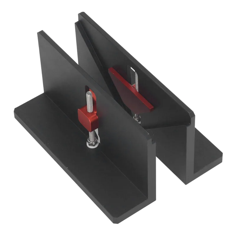 2 piezas de abrazadera de ranura de ángulo recto de aleación de aluminio, plantilla de cola de milano ajustable para ranurar las esquinas del cajón de