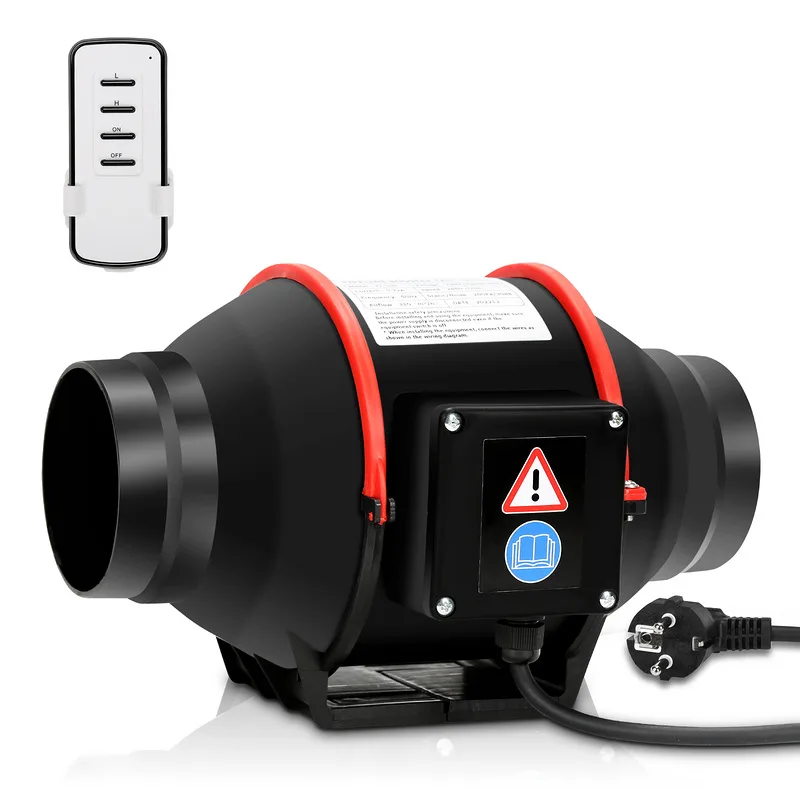 Extractor de aire axial de conducto de 100 mm/150 mm con control remoto, 540 m³/h, 150 mm