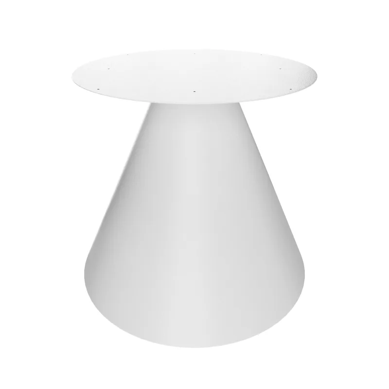 Artù - base cónica para mesa de comedor redonda de metal-blanco