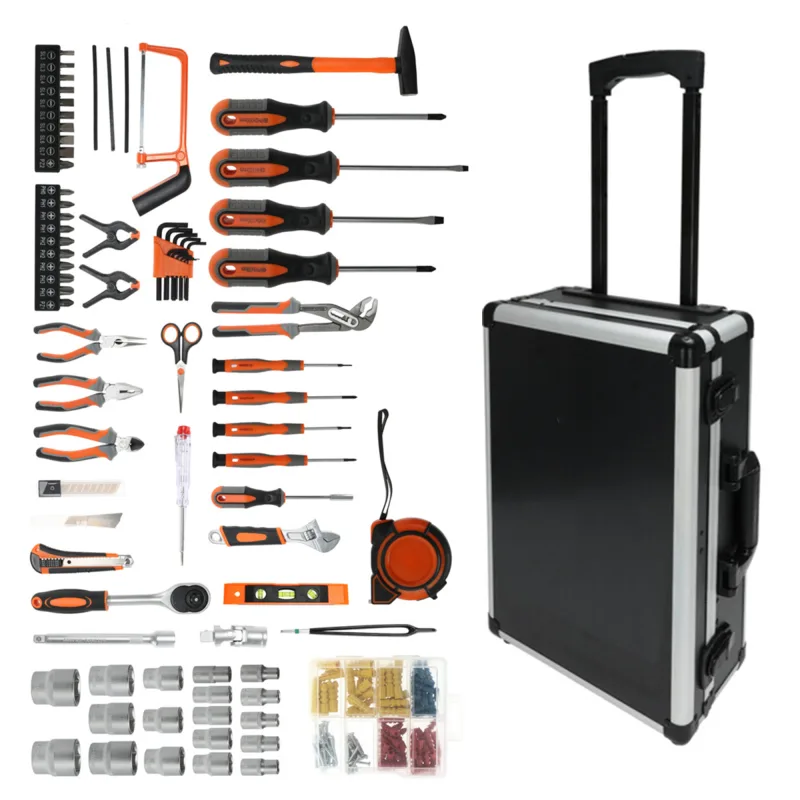 Wellhome carro de caja de herramientas 88 piezas de aluminio